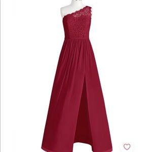 Azazie dress Demi in burgundy